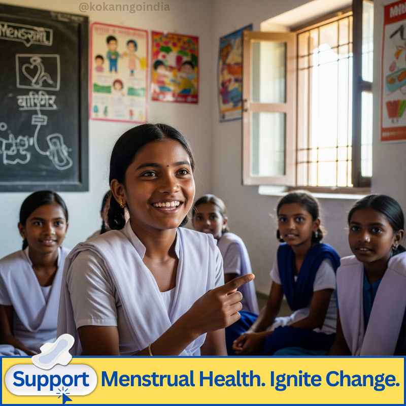 Women's health education, Menstrual hygiene education, Kokan NGO India