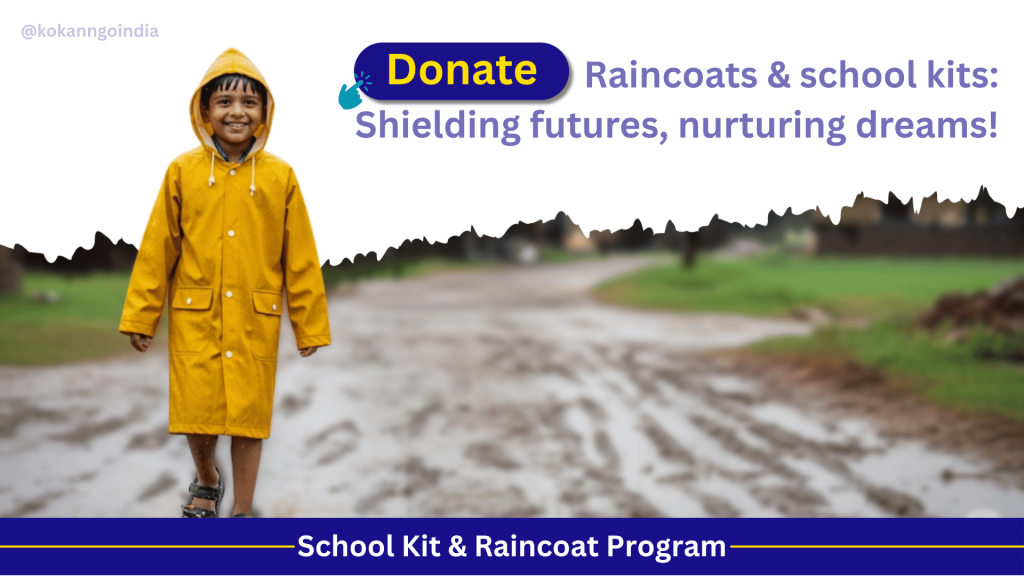 CSR Partnerships, Donate a School Kit, Donate a Raincoat, Kokan NGO India