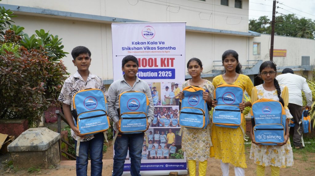 School Kit Distribution in Palghar, Educational Support, Palghar, Kokan NGO India, School Kit