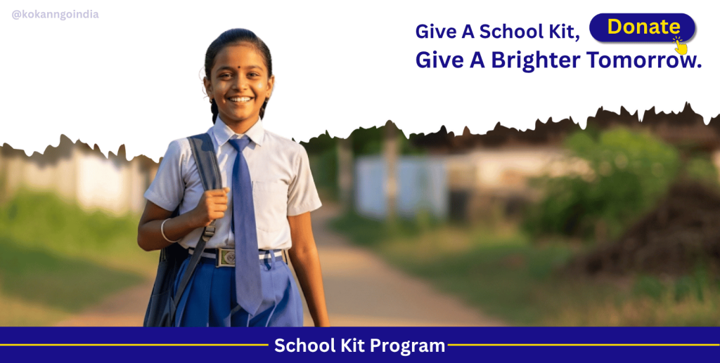 Donate or distribute school kits, Corporate Collaboration, Corporate CSR School Kit Partnerships, Kokan NGO India