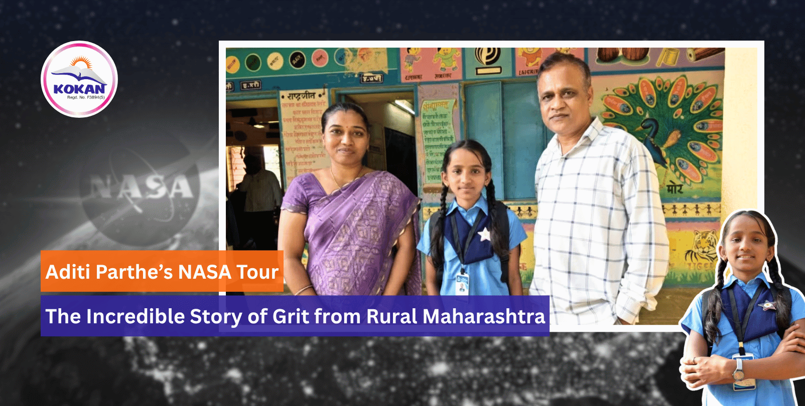 Aditi Parthe NASA Tour, Rural Student, Inspire Story