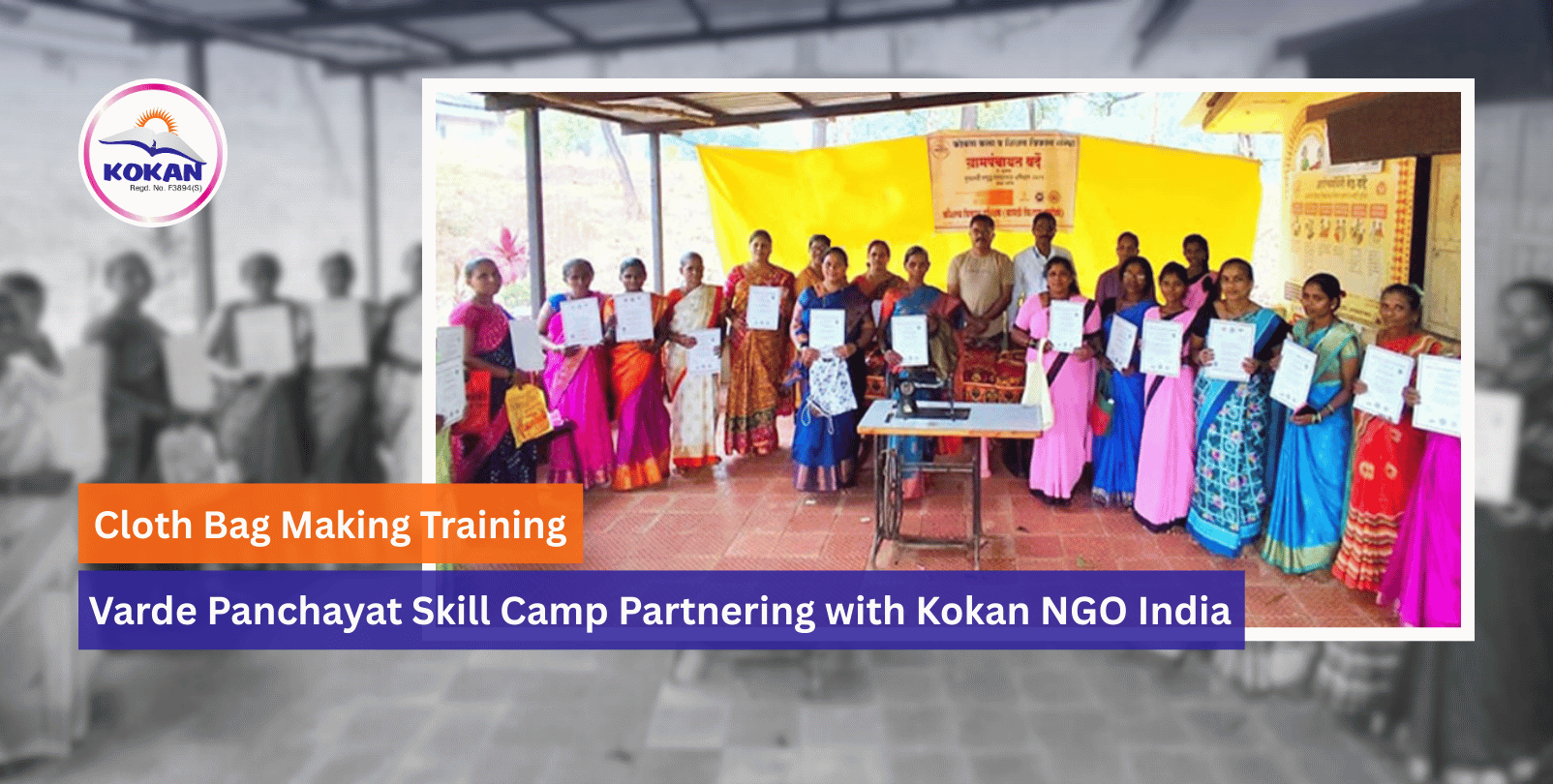 Cloth Bag Making Training , Empowering Rural Women, Kokan NGO India