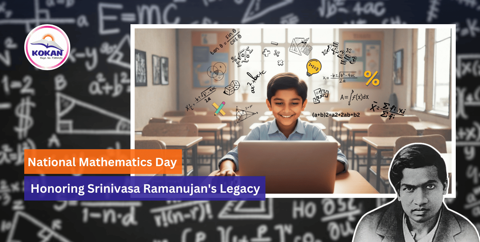 National Mathematics Day 2025, Srinivasa Ramanujan, Trusted NGO for Education, Kokan NGO India