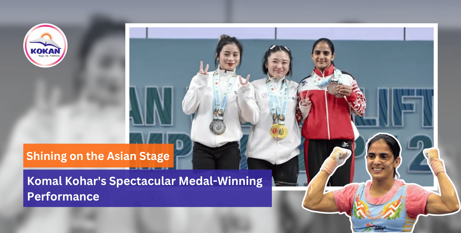 Komal Kohar, Weightlifting Championship, Bronze for India