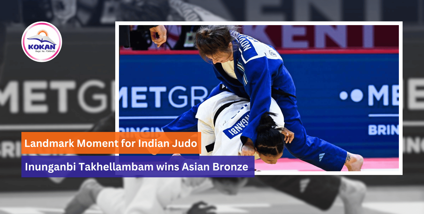 Inunganbi Takhellambam, Asian Judo Championships, bronze medal, 70kg category