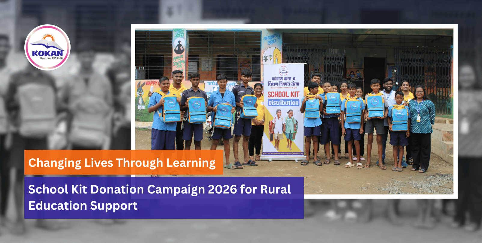 School kit Donation campaign, Rural Education Support, Donate to Underprivileged students in Gujarat