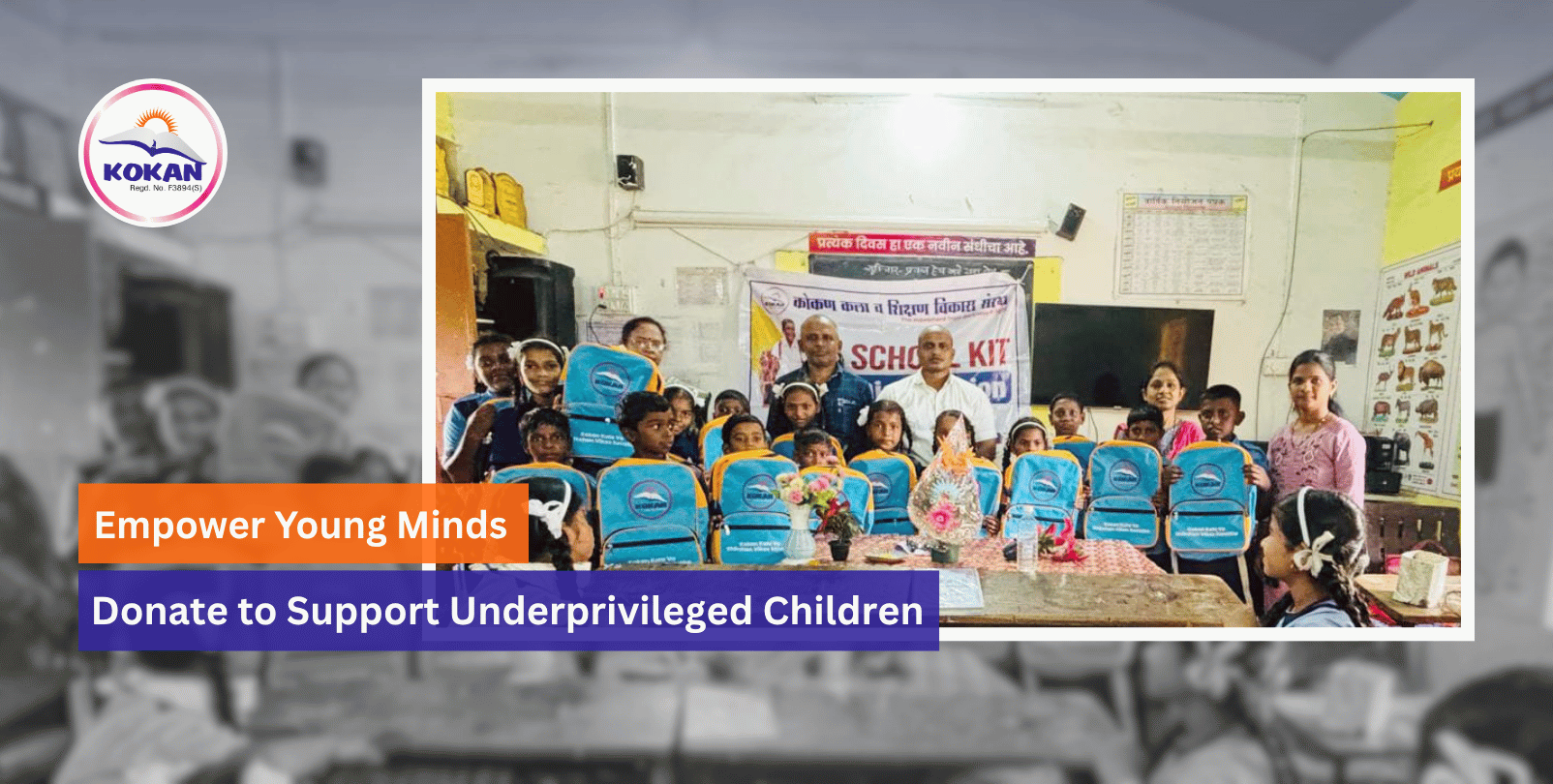 Contribute to Child Education, Sponsor school kit for one child, Donate to Underprivileged students in Delhi